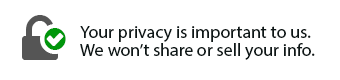 your privacy is important to us. We won't share or sell your info.